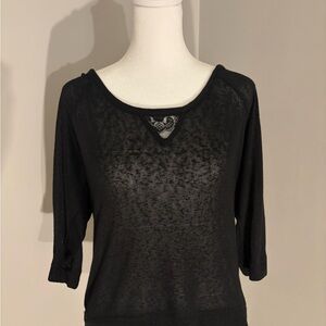 Eyeshadow Black Sheer Blouse